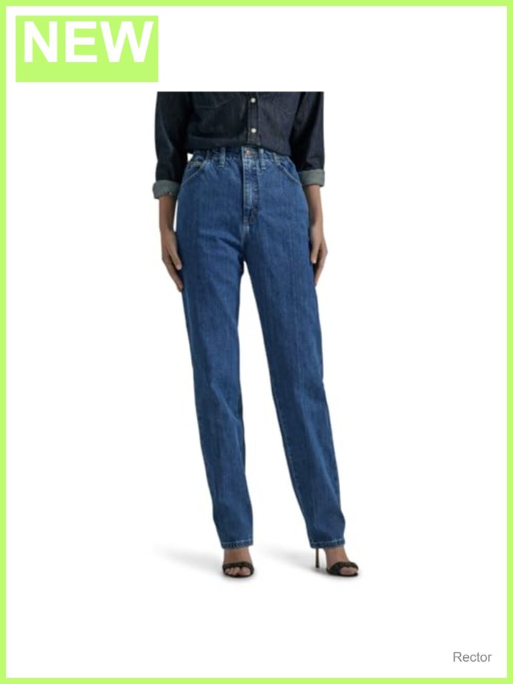 Relaxed Fit Side Elastic Waist Tapered Leg Jeans